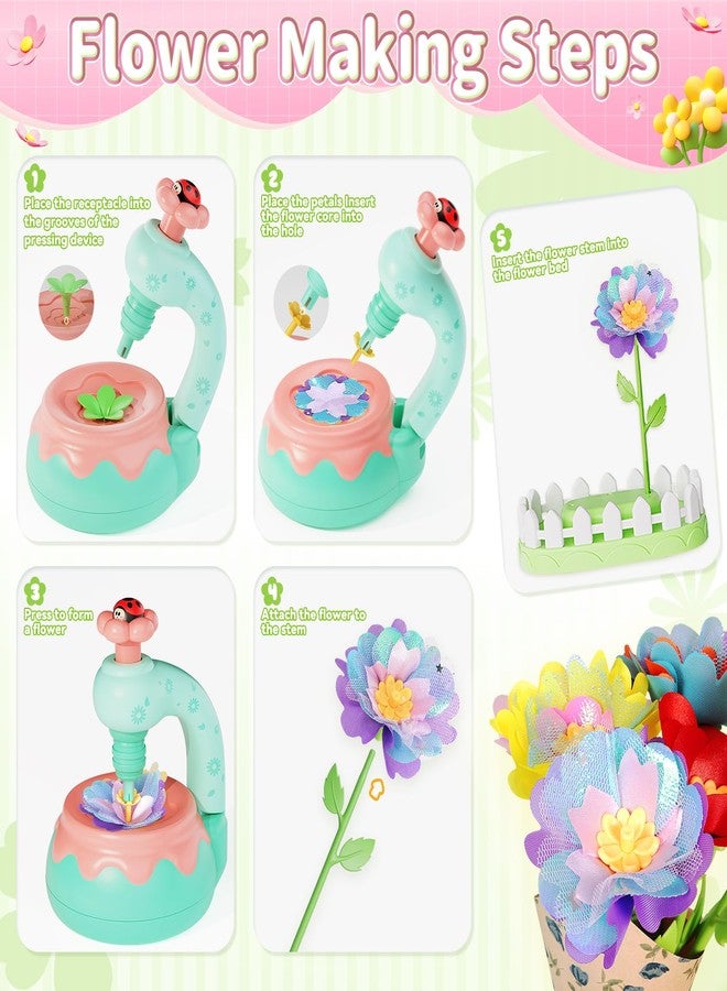 Euclidean Cube Flower Bouquet Making Kit, DIY Flower Bouquets Craft Toys for Kids, Arts & Crafts Educational Activity Set for Girls Toddler, Christmas Birthday Gift for 4 5 6 7 8+ Year Old Girls and Boys - Image 5